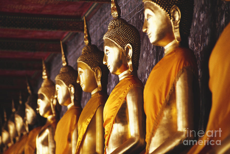Buddha Photograph - Bangkok, Wat Suthat #2 by Bill Brennan - Printscapes