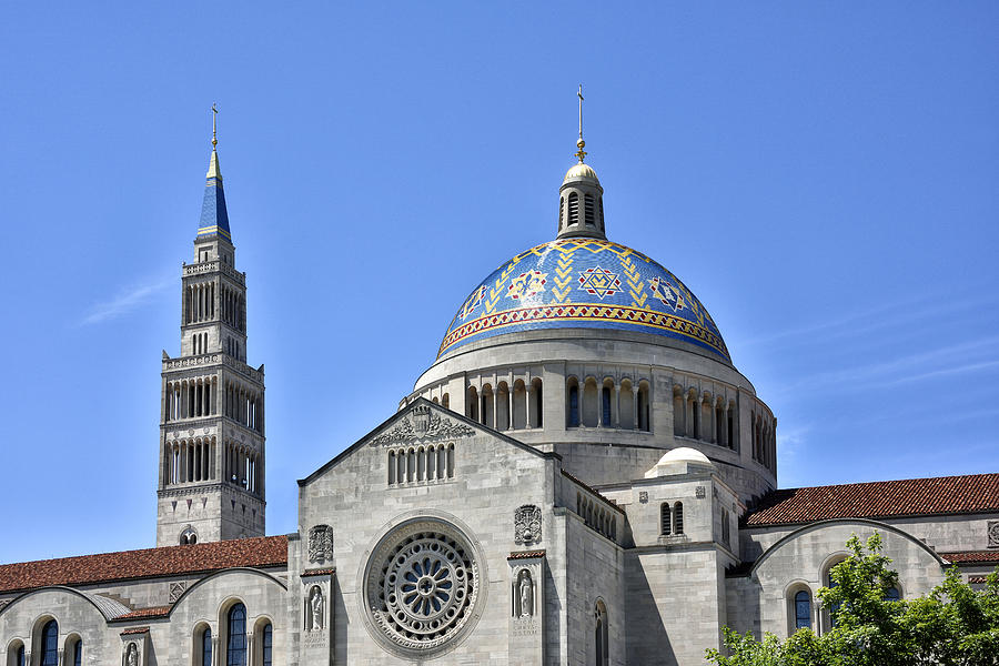 Basilica of The National Shrine of the Immaculate Conception #2 Photograph by Brendan Reals