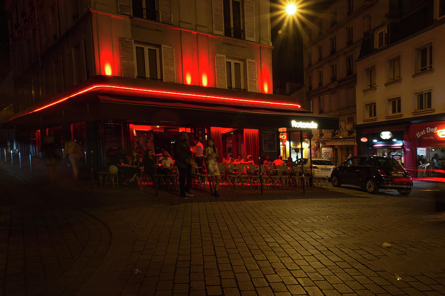 Bastille in Paris at Night #2 Digital Art by Carol Ailles