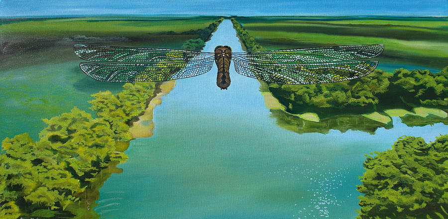 Nature Painting - Bayou Fly-By #2 by Bryan Ory