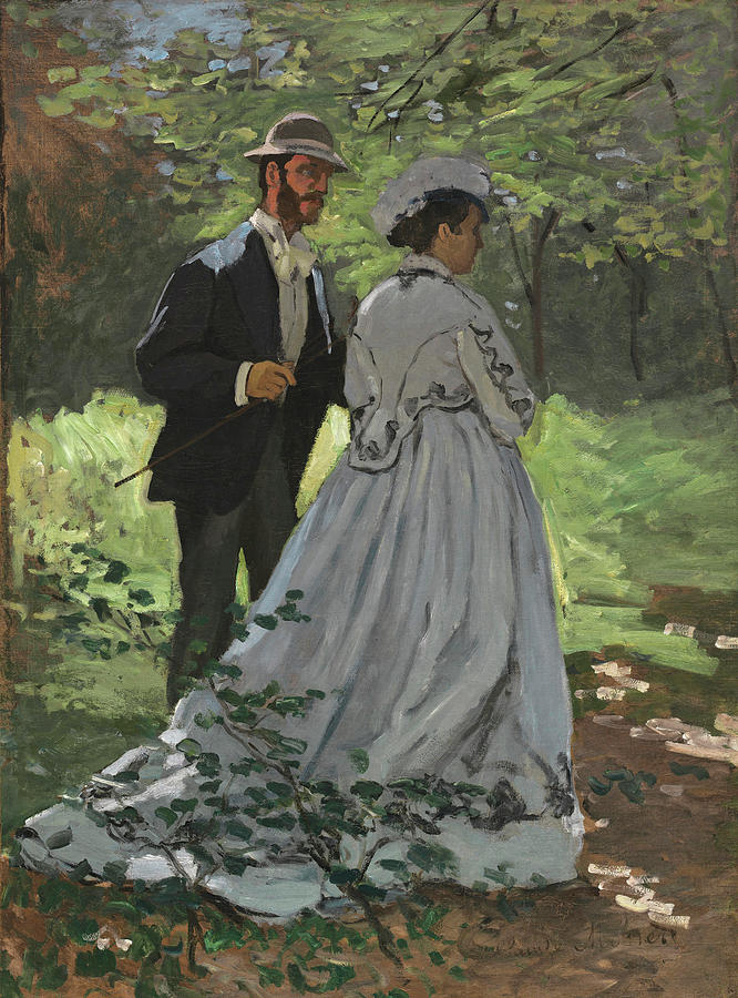 Claude Monet Painting -  Bazille and Camille  #2 by Claude Monet