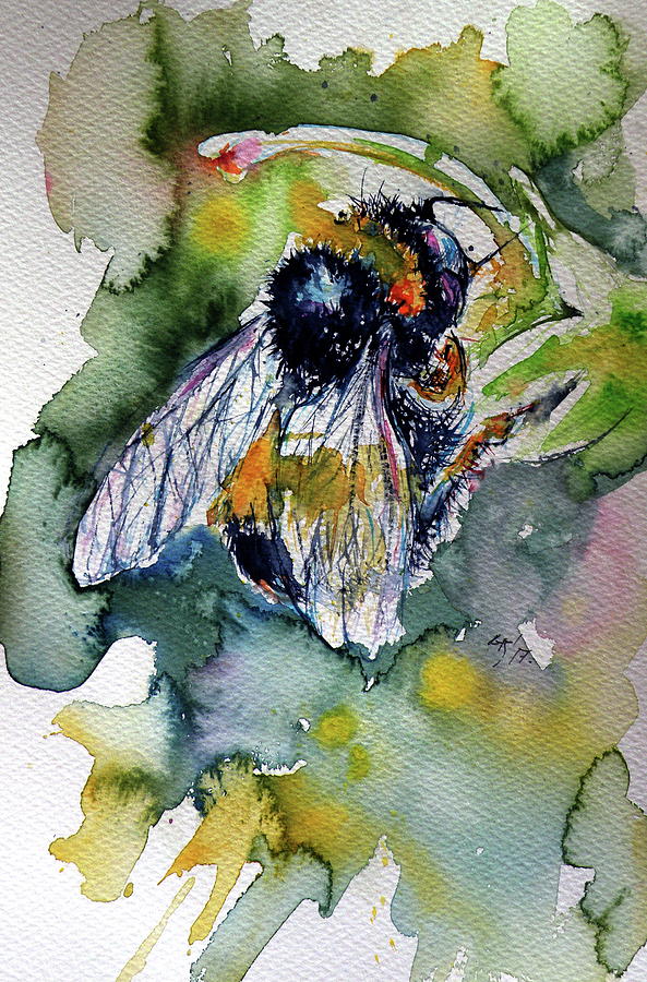 Bee #2 Painting by Kovacs Anna Brigitta