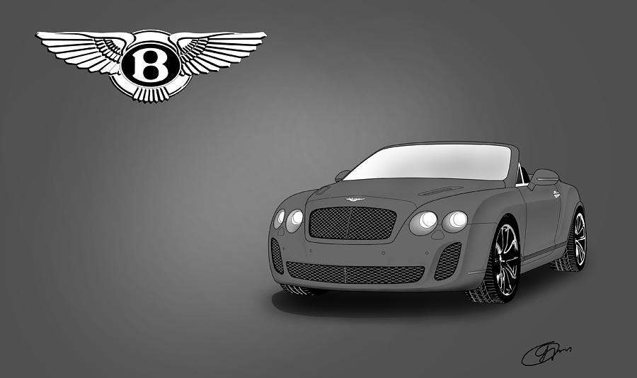 Car Digital Art - Bentley #2 by Khajohnpan Sauychalad