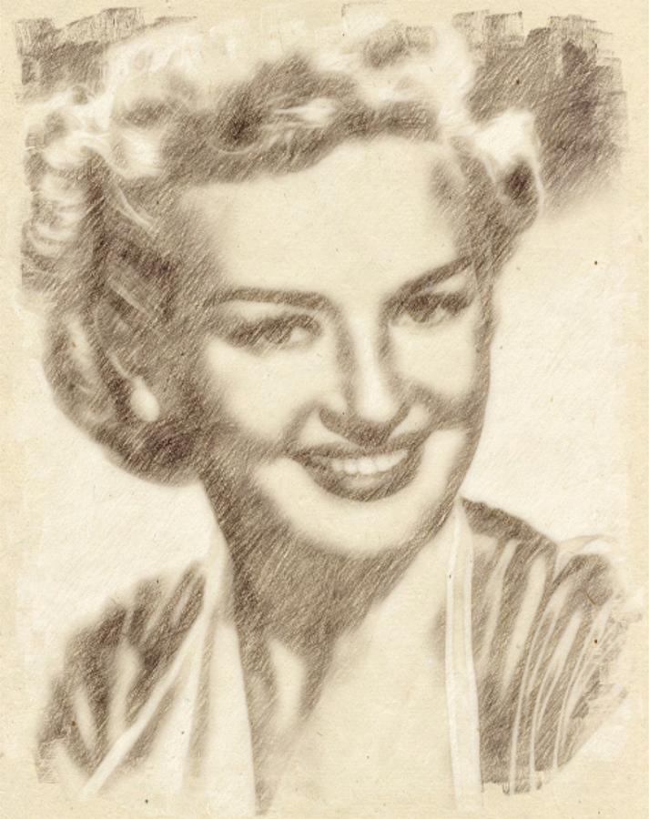 Betty Grable Hollywood Icon By John Springfield Drawing