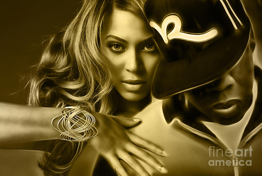 Jay Z Mixed Media - Beyonce Jay Z Collection #3 by Marvin Blaine
