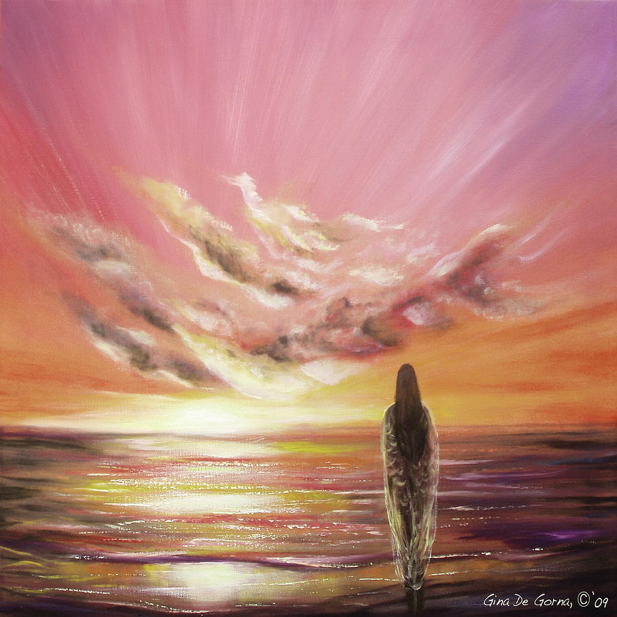 Beyond the Sunset #2 Painting by Gina De Gorna