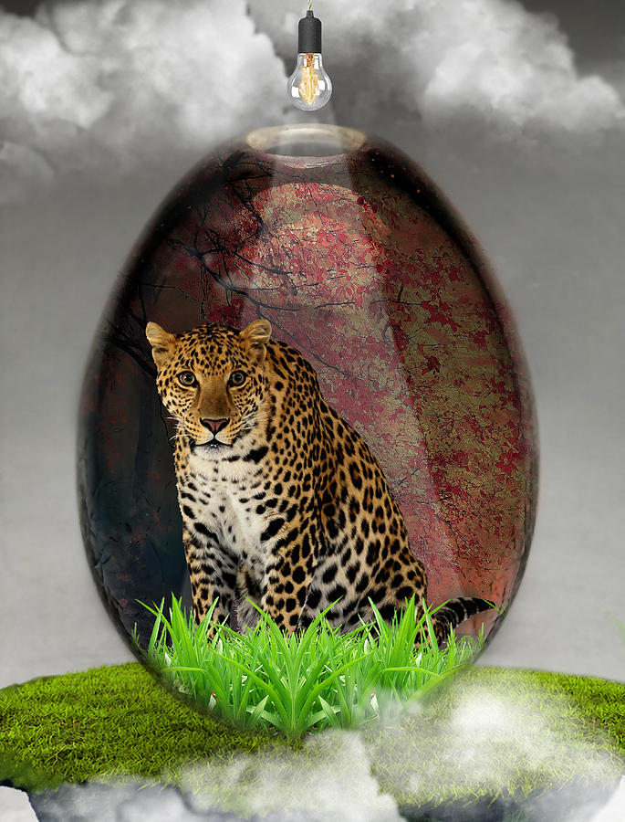 Big Cat Leopard Art #2 Mixed Media by Marvin Blaine
