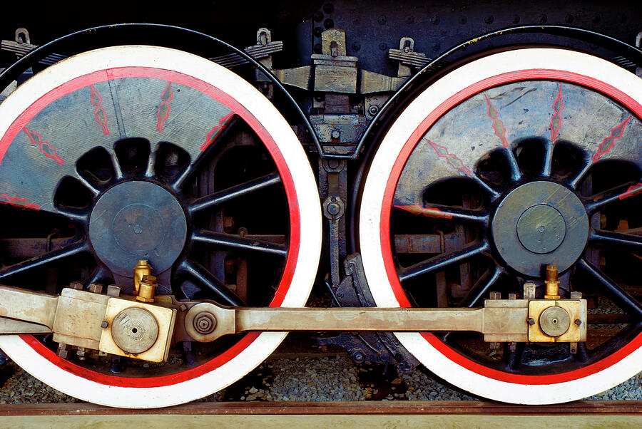 2 Big Drive Wheels Photograph by Paul W Faust - Impressions of Light