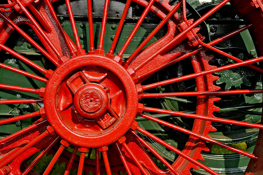 Big Red Wheel #2 Photograph by Paul W Faust -  Impressions of Light