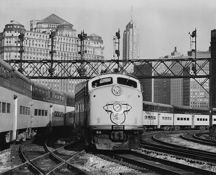 Bilevel Trains in Chicago - 1961 #4 Photograph by Chicago and North Western Historical Society