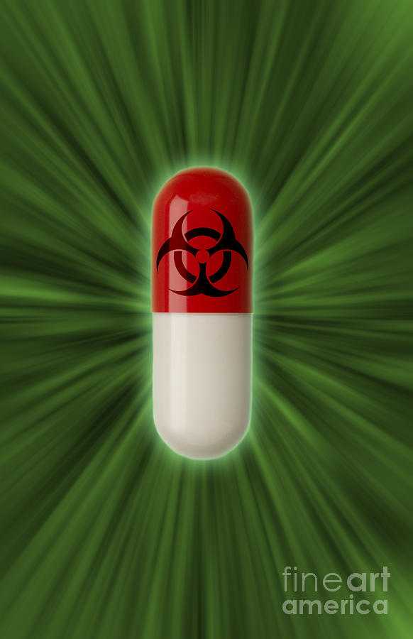 Biohazard Symbol On Capsule #2 Photograph by George Mattei