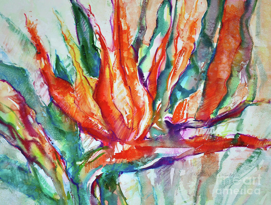 Bird of Paradise  #1 Painting by Roger Parent
