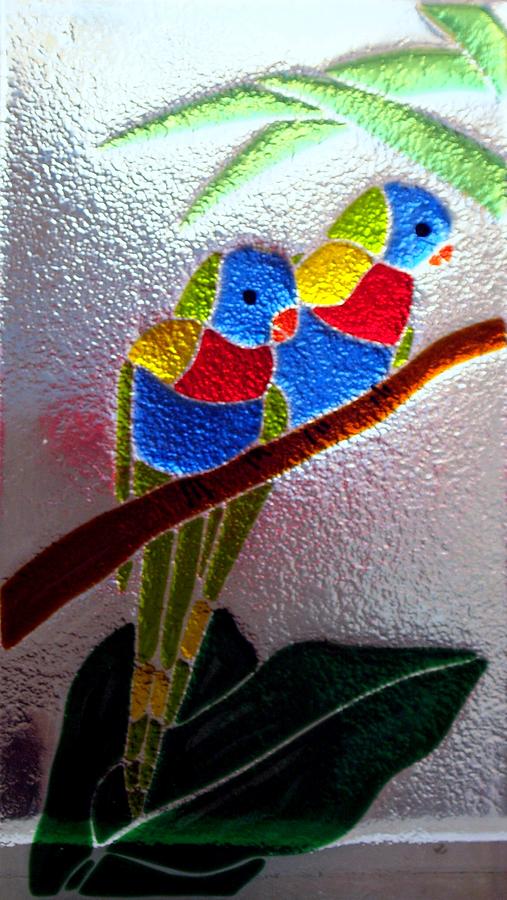 Birds #2 Glass Art by Justyna Pastuszka