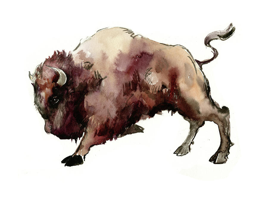 Bison #2 Painting by Suren Nersisyan