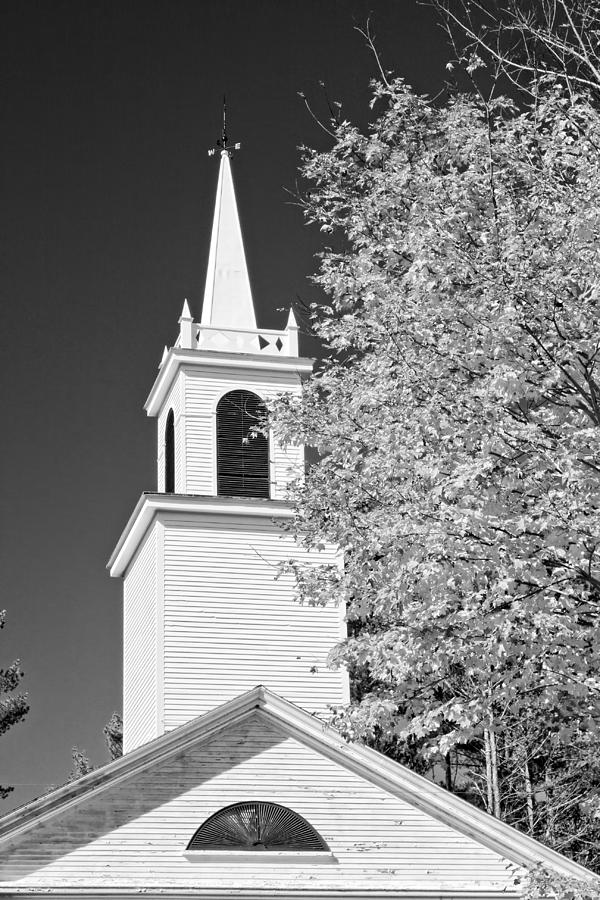 Black and White Old Country Church #2 Photograph by Keith Webber Jr