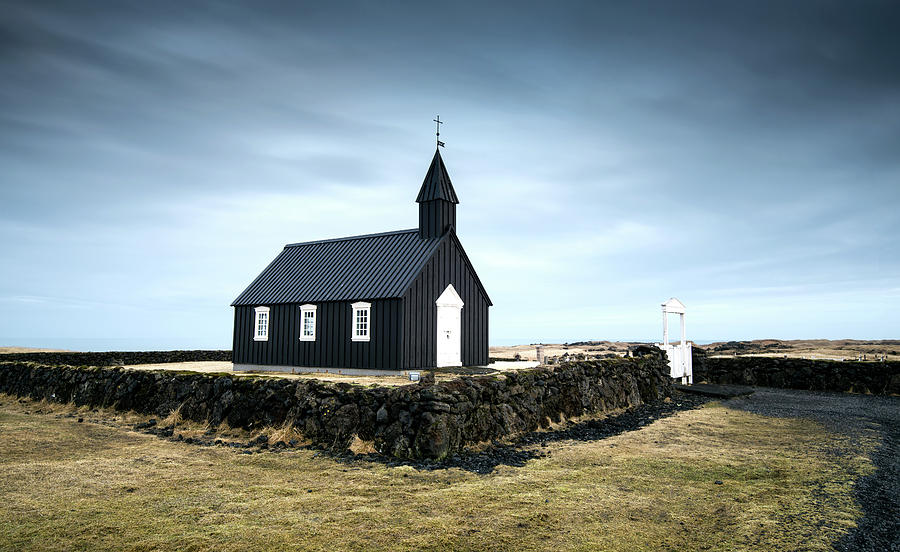 Black church of Budir, Iceland Photograph by Michalakis Ppalis