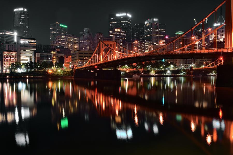 Pittsburgh Photograph - Black Night in Pittsburgh #3 by Frozen in Time Fine Art Photography