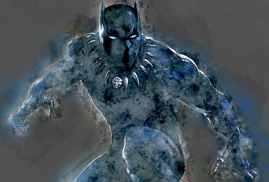 Black Panther #2 Mixed Media by Marvin Blaine