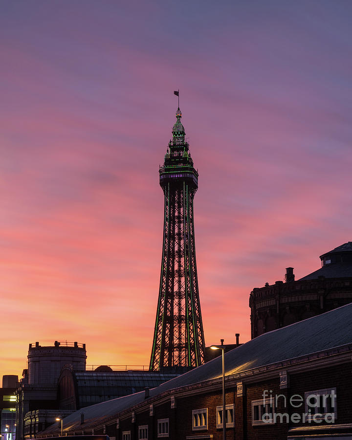 Sunset Photograph - Blackpool Tower Sunset #2 by Stephen Cheatley