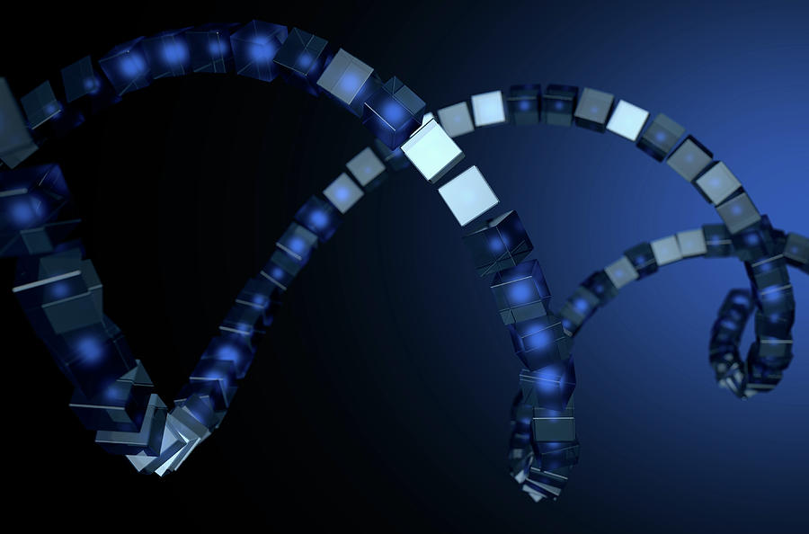 Cryptography Digital Art - Blockchain Data Strand by Allan Swart Cryptography Digital Art - Blockchain Data Strand by Allan Swart