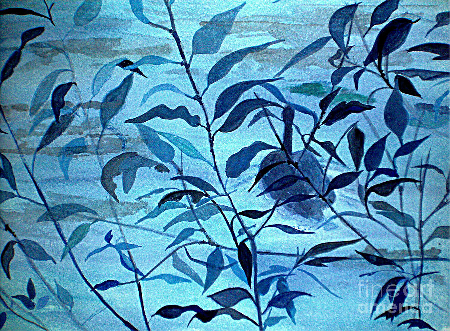 Blue Painting - Blue on Blue by Vi Mosley Blue Painting - Blue on Blue by Vi Mosley