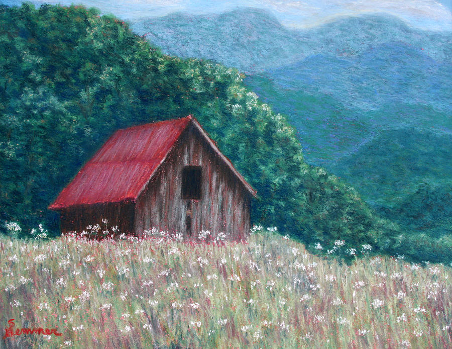 Blue Ridge Barn #2 Pastel by Sandy Hemmer