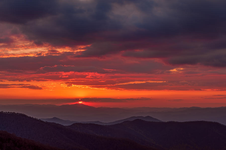 Blue Ridge Sunset #1 Photograph by Brenda Jacobs