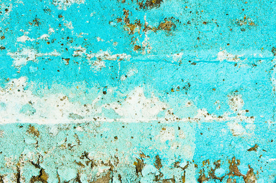 Abstract Photograph - Blue stone surface #2 by Tom Gowanlock