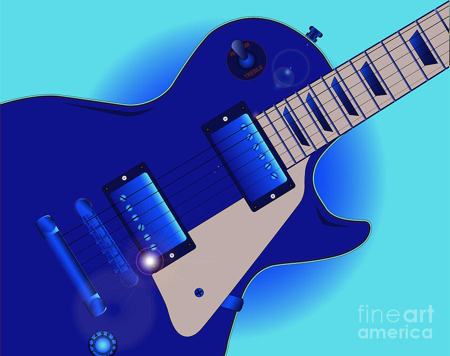 Blues Guitar Flash Digital Art by Bigalbaloo Stock - Pixels