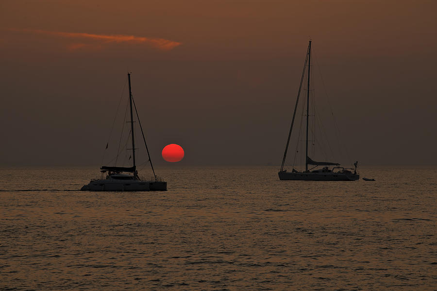 Sunset Photograph - Boats In The Sunset #2 by Joana Kruse