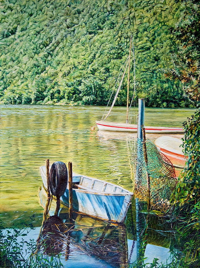 Boats #1 Painting by Michelangelo Rossi