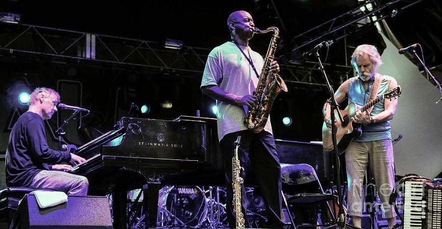 Bob Weir and Bruce Hornsby with Branford Marsalis #4 Photograph by David Oppenheimer