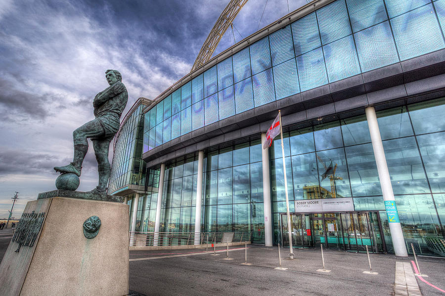 Bobby Moore Photograph - Bobby Moore Statue Wembley Stadium #2 by David Pyatt