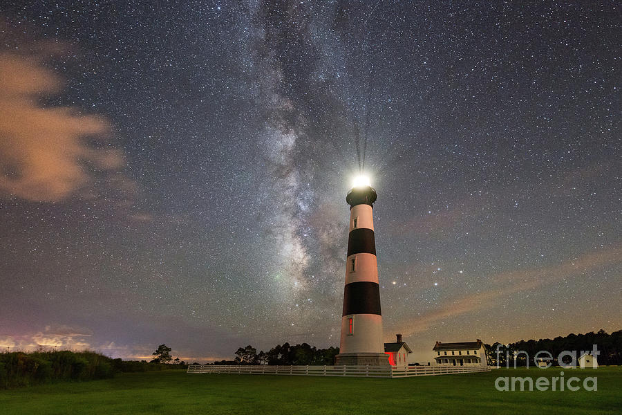 Bodie Island Light Milky Way #2 Photograph by Michael Ver Sprill