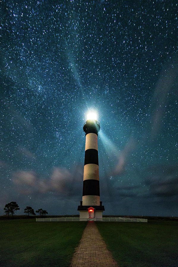 Bodie Lighthouse Under the Stars Photograph by Nick Noble