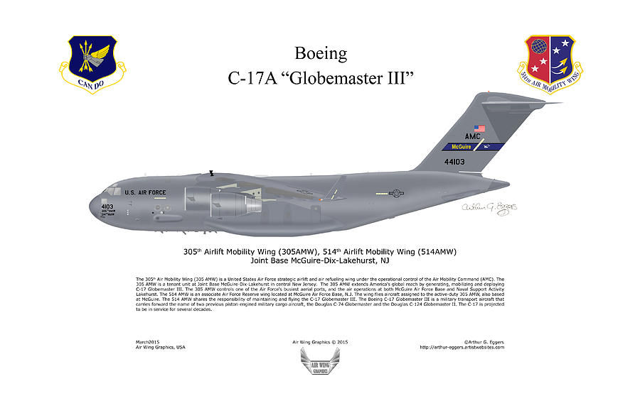 Boeing C-17 Globemaster III #3 Digital Art by Arthur Eggers