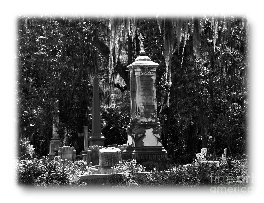 Bonaventure Cemetery BW #2 Photograph by Jacqueline M Lewis