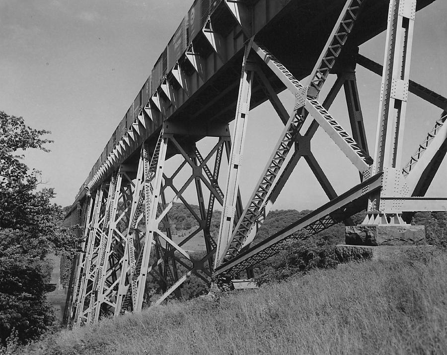 Iowa High Bridge - 1958  #1 Photograph by Chicago and North Western Historical Society