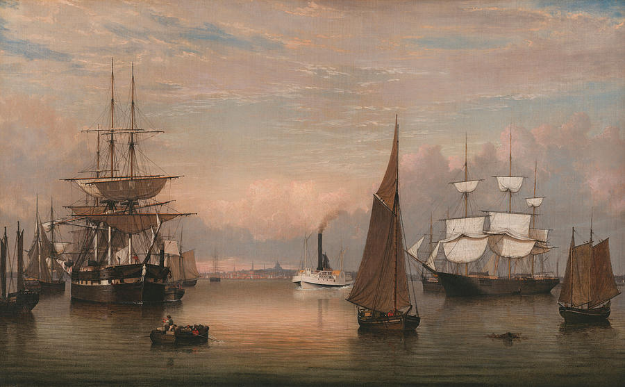 Boston Painting - Boston Harbor #2 by Fitz Henry Lane