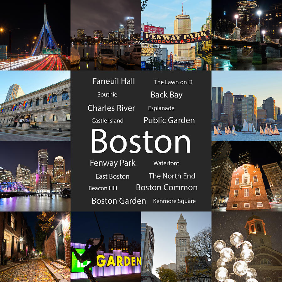 Boston Photograph - Boston MA Collage #2 by Toby McGuire
