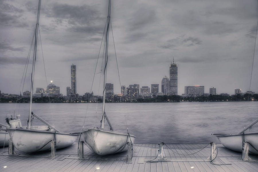 Boston Skyline from MIT Sailing Pavilion #1 Photograph by Joann Vitali