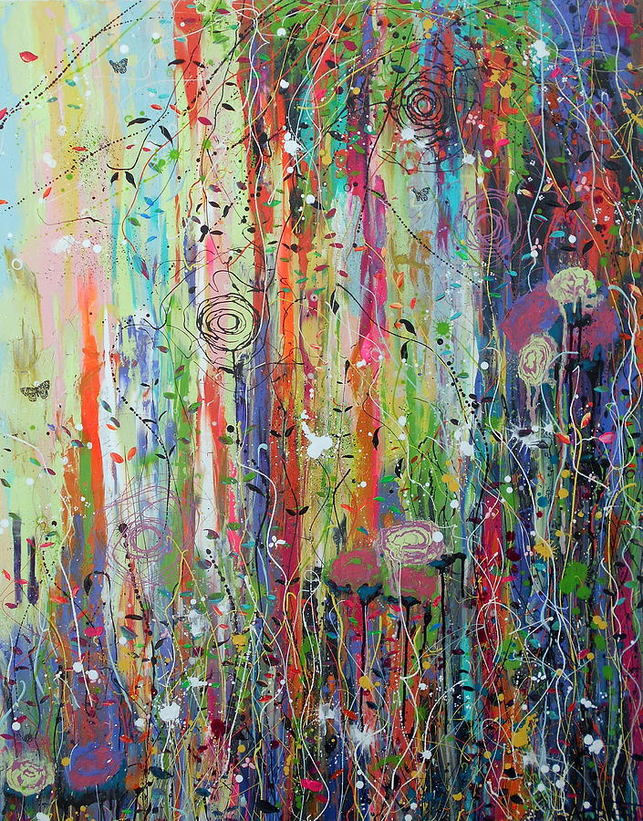 botanica Detail #3 Painting by Angie Wright