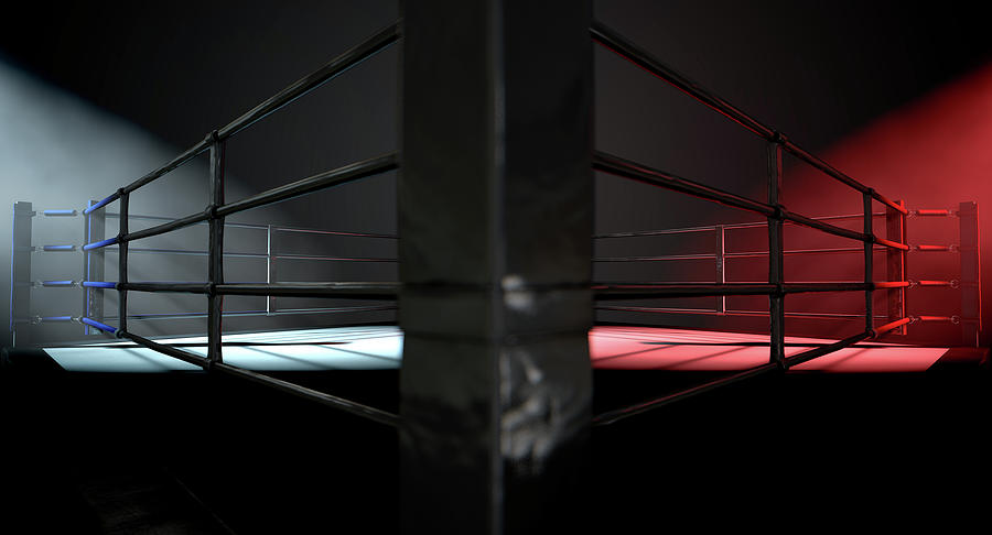Rope Digital Art - Boxing Ring Opposing Corners #2 by Allan Swart
