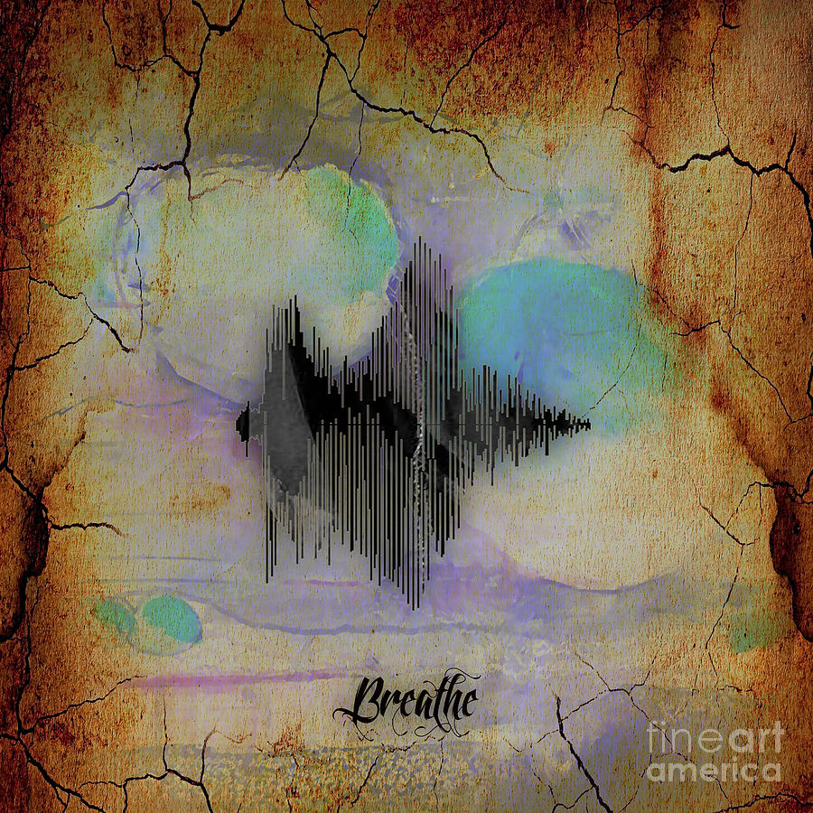 Breathe Spoken Soundwave #1 Mixed Media by Marvin Blaine