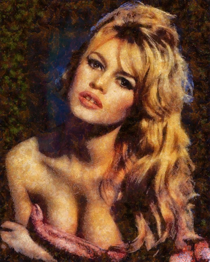 Brigitte Bardot Hollywood Actress #3 Painting by Esoterica Art Agency