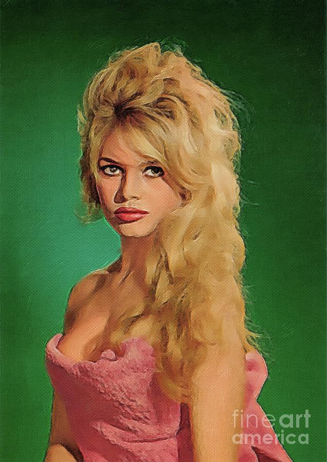 Brigitte Bardot, Vintage Actress Painting