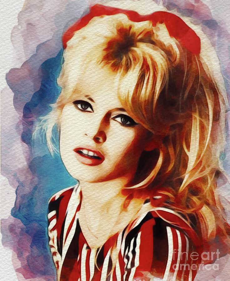 Hollywood Painting - Brigitte Bardot, Vintage Movie Star #2 by Esoterica Art Agency