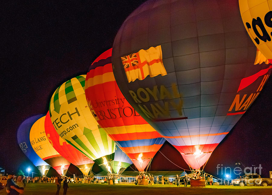 Bristol Balloon Fiesta - Night Glow #2 Photograph by Colin Rayner