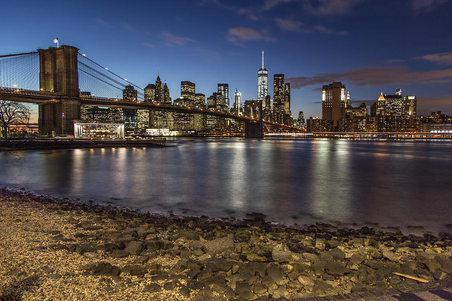 Brooklyn Bridge and Manhattan Skyline #2 Photograph by John McGraw