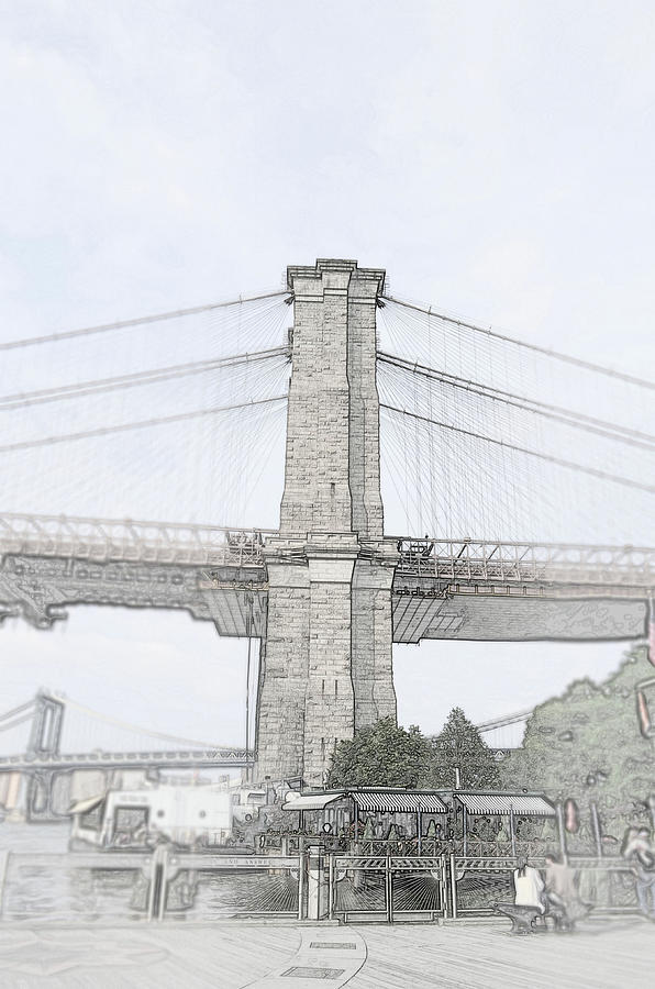 Brooklyn Bridge #2 Digital Art by Aparna Tandon